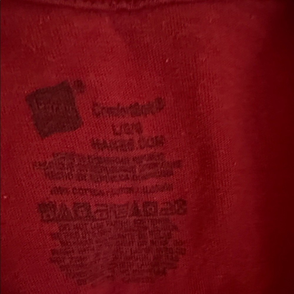 Hanes Deep Red Short Sleeve Tee - Picture 2 of 2